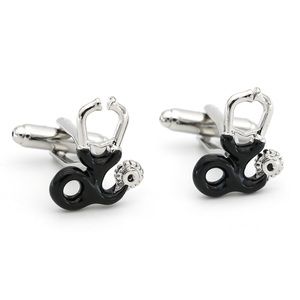 Black and Silver Stethoscope Cufflinks